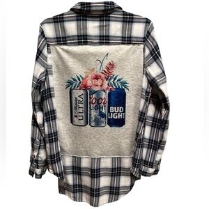 Upcycled Beer Bouquet Graphic Shirt - Large